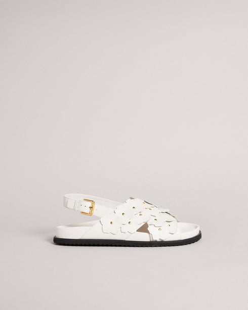 MIARAH-Sandals-Put a spring in your step with MIARAH. A classic slider style embellished with our mignature magnolias all over the straps, these shoes are just asking to see the sun. Take them to the beach, the pool or out in the city on a sunny day. Sliders Leather Magnolia embellished Ankle strap Open toe Metallic studs Buckle fastening- Ted Baker Romania